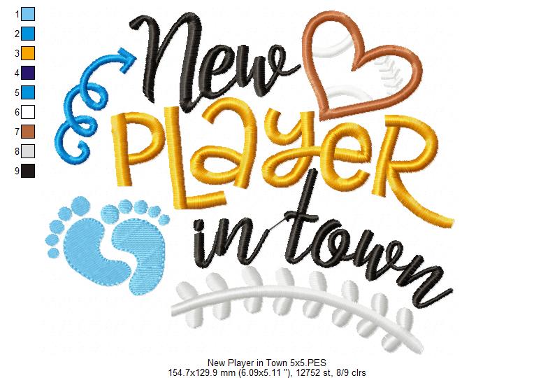 Football New Player in Town - Applique Embroidery