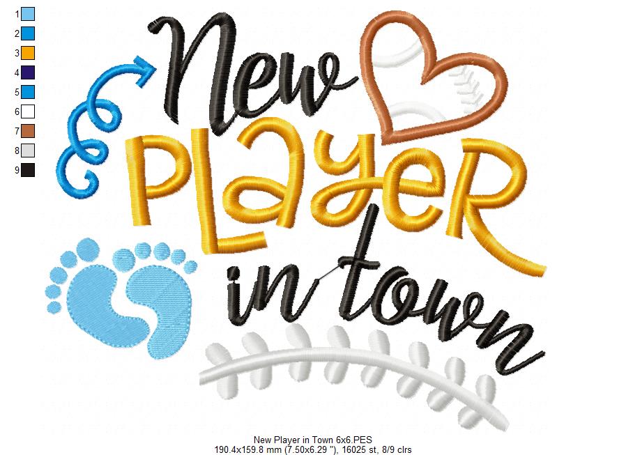 Football New Player in Town - Applique Embroidery