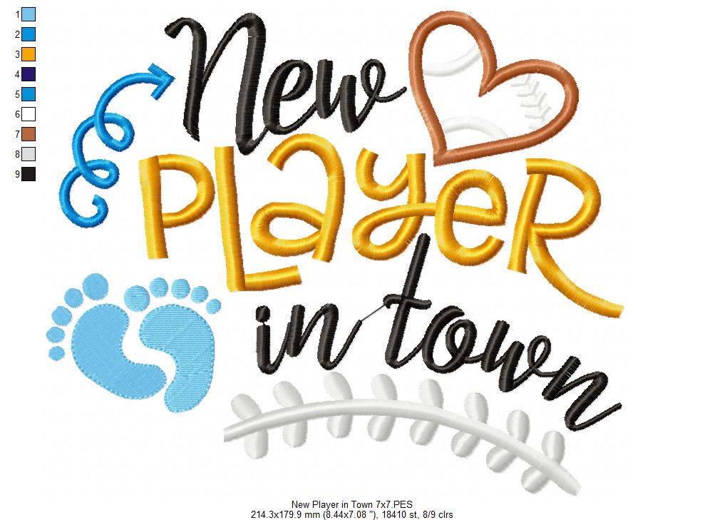 Football New Player in Town - Applique Embroidery