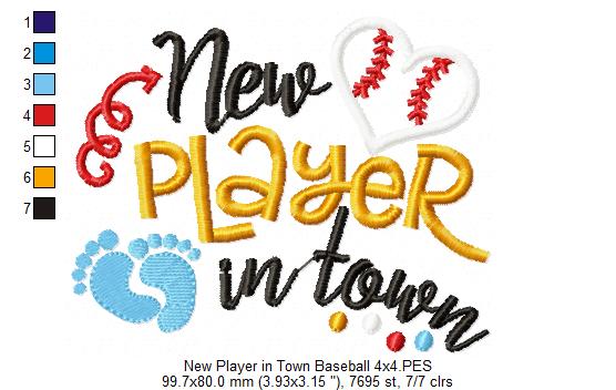 New Player in Town Baseball - Applique