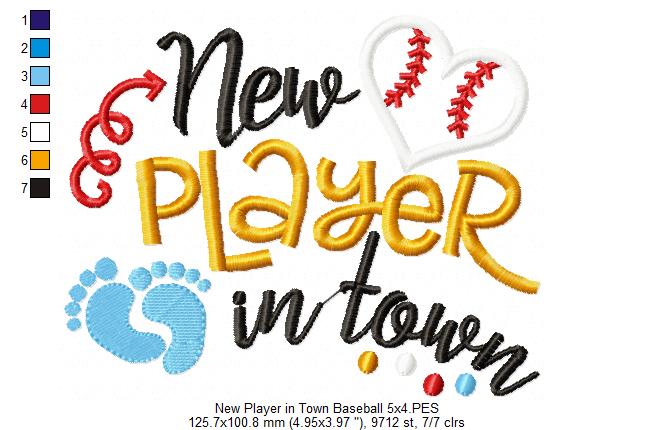 New Player in Town Baseball - Applique