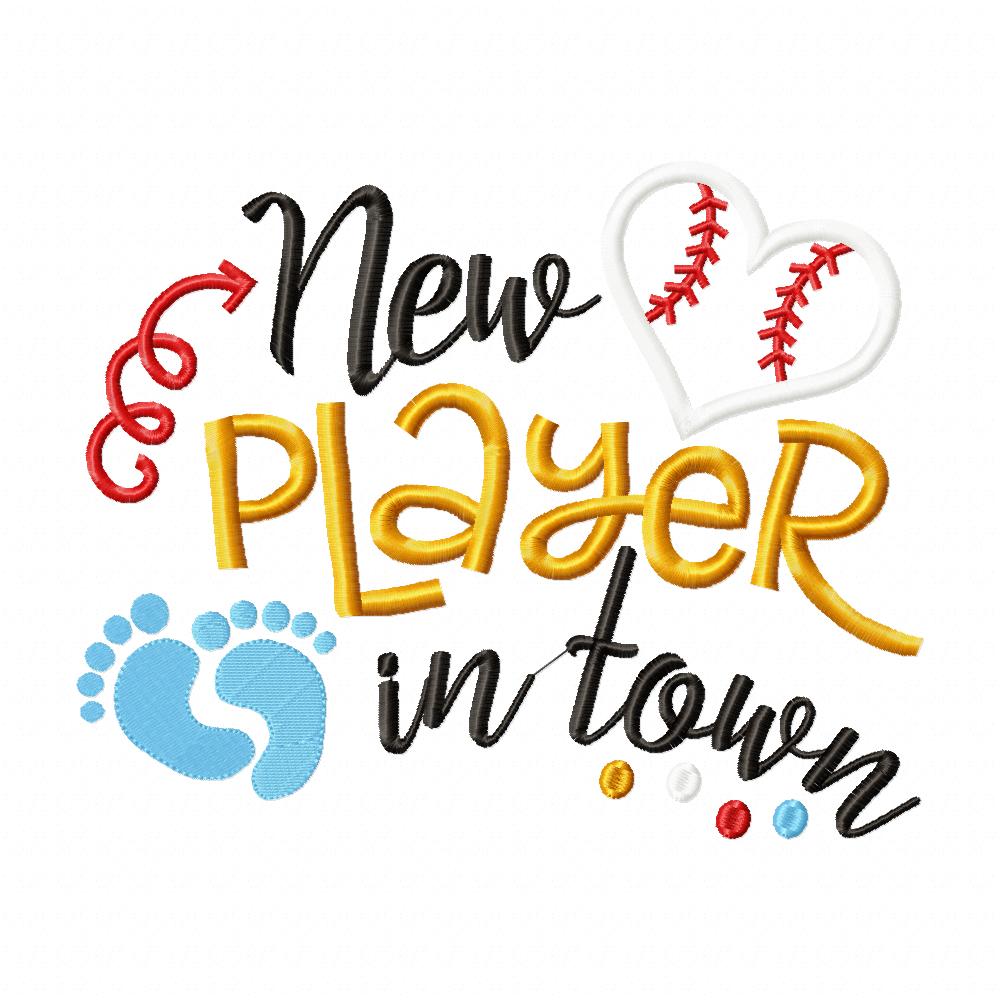 New Player in Town Baseball - Applique