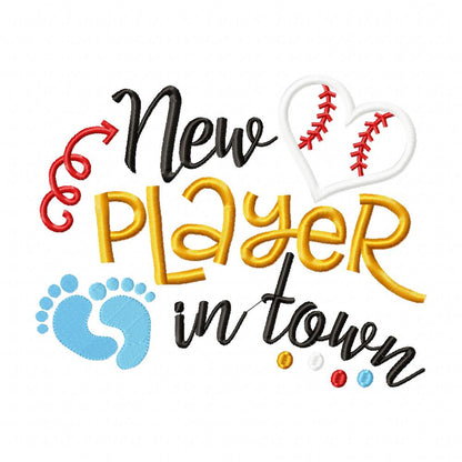 New Player in Town Baseball - Applique