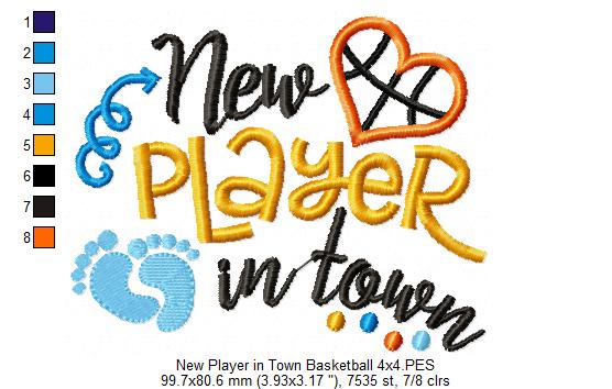New Player in Town Basketball - Applique
