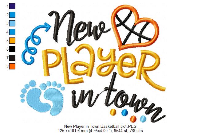 New Player in Town Basketball - Applique