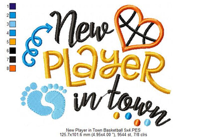 New Player in Town Basketball - Applique