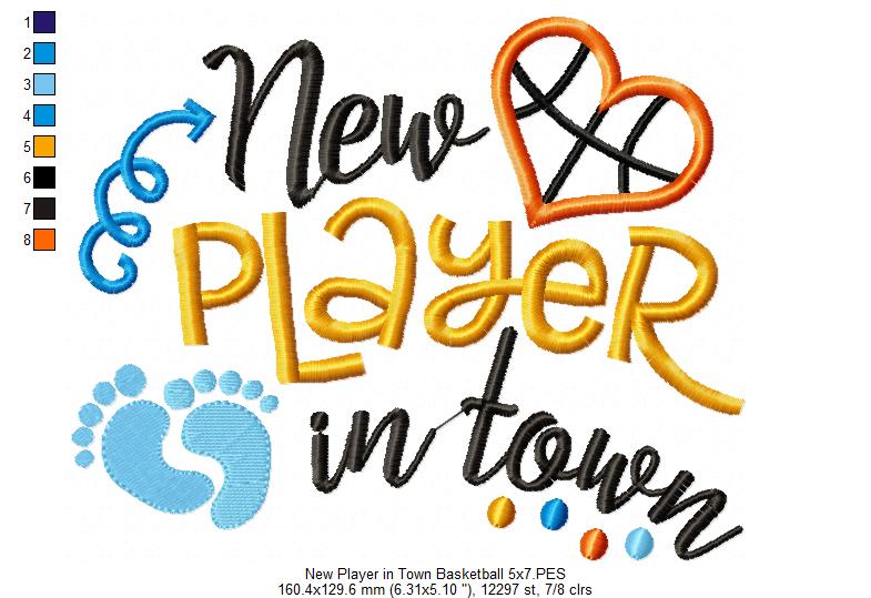 New Player in Town Basketball - Applique