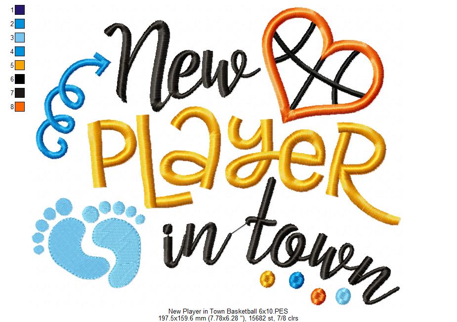 New Player in Town Basketball - Applique
