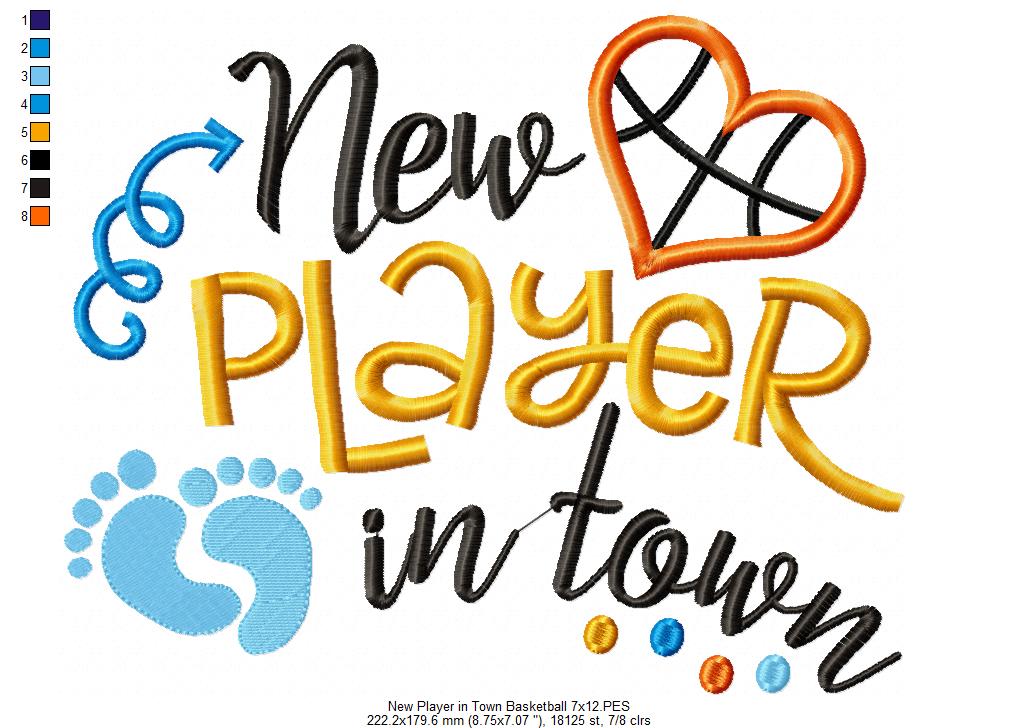 New Player in Town Basketball - Applique