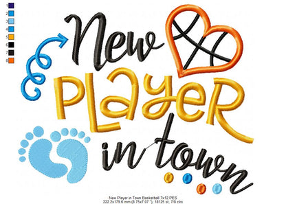 New Player in Town Basketball - Applique