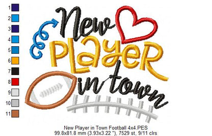 New Player in Town Football - Applique