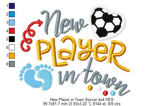 Soccer New Player in Town - Applique