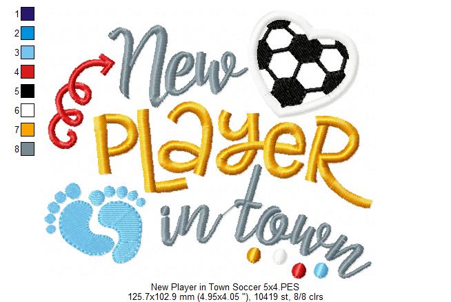 Soccer New Player in Town - Applique