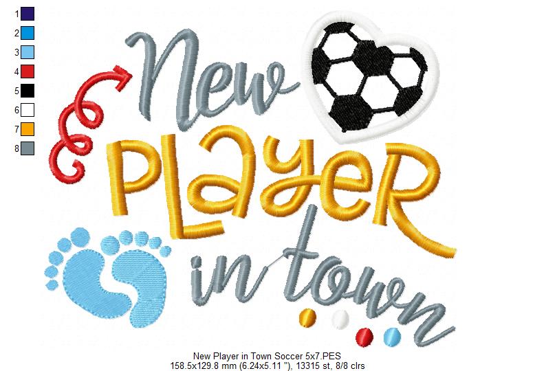 Soccer New Player in Town - Applique