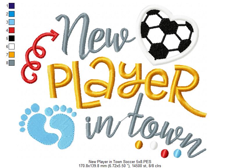 Soccer New Player in Town - Applique