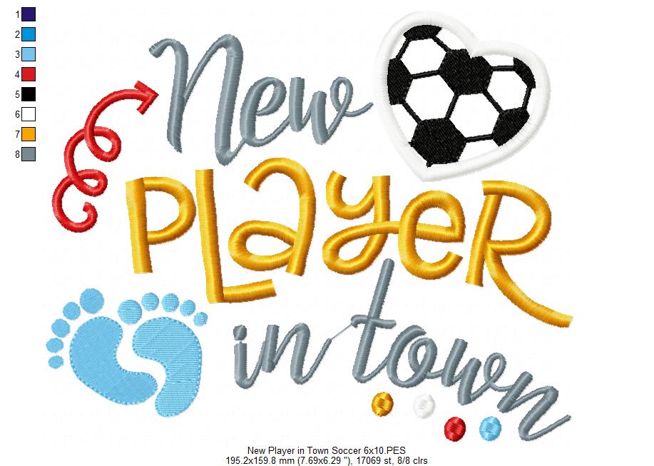 Soccer New Player in Town - Applique