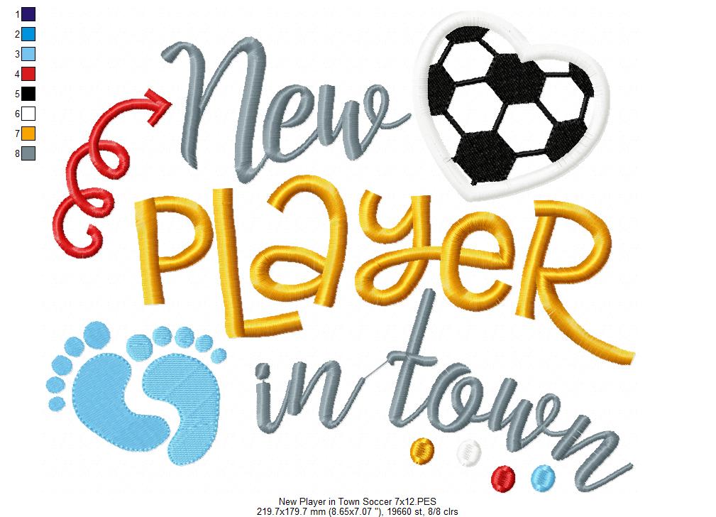 Soccer New Player in Town - Applique