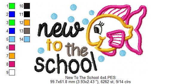 New To The School - Applique Embroidery