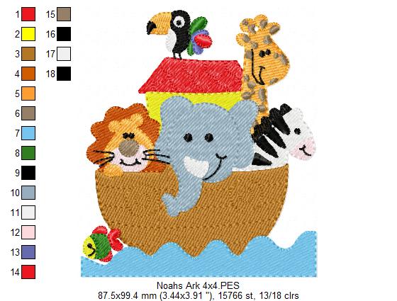 Noah's Ark - Fill Stitch