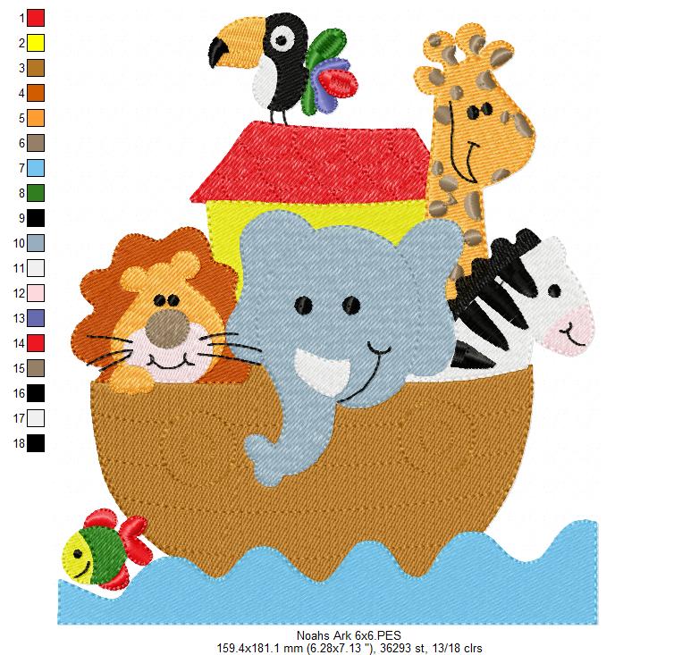 Noah's Ark - Fill Stitch