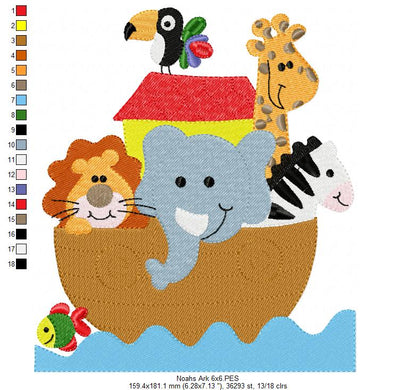 Noah's Ark - Fill Stitch