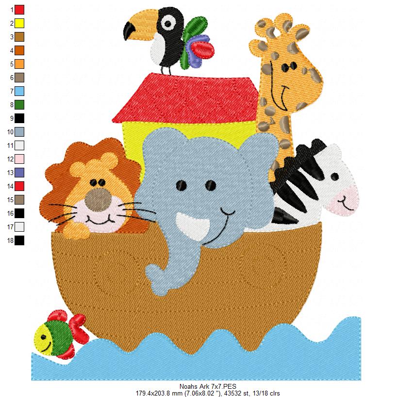 Noah's Ark - Fill Stitch