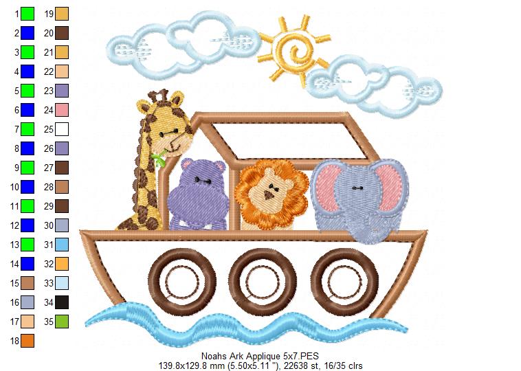 Noah's Ark - Applique