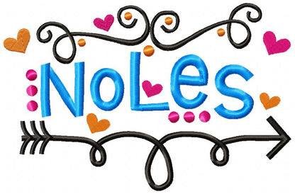 Noles Fun Arrows - Satin Stitch - Machine Embroidery Design