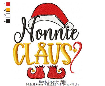 Nonnie and Poppie Claus - Fill Stitch - Set os 2 designs