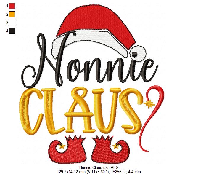 Nonnie and Poppie Claus - Fill Stitch - Set os 2 designs