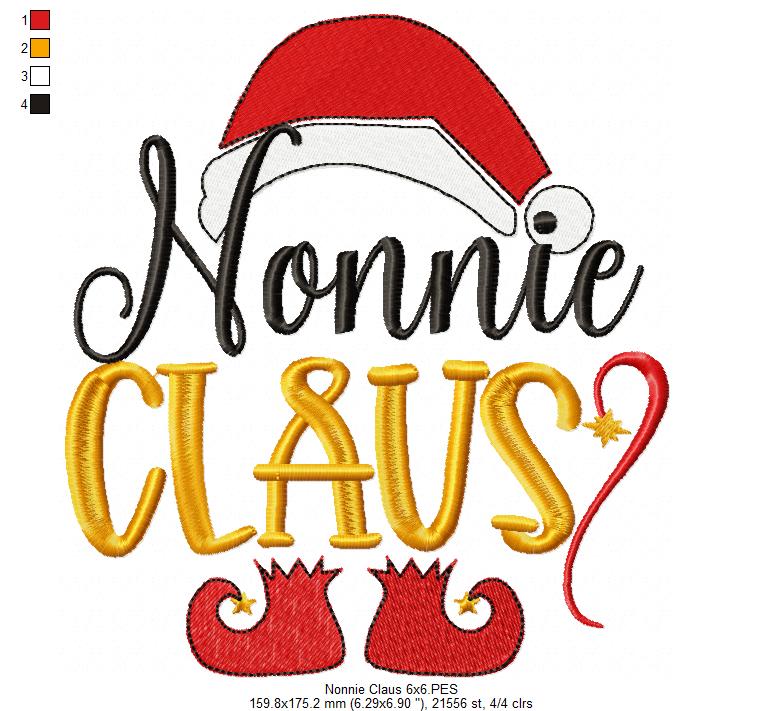 Nonnie and Poppie Claus - Fill Stitch - Set os 2 designs