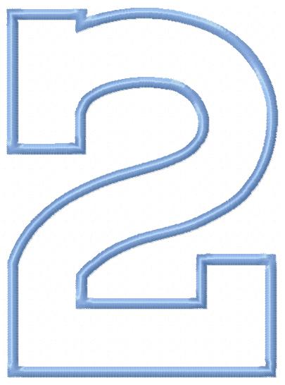 0-9 Numbers - Applique Embroidery