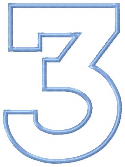 0-9 Numbers - Applique Embroidery