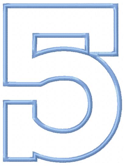 0-9 Numbers - Applique Embroidery