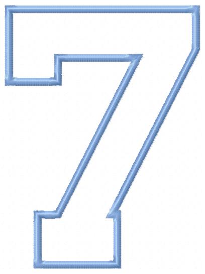 0-9 Numbers - Applique Embroidery