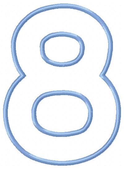 0-9 Numbers - Applique Embroidery