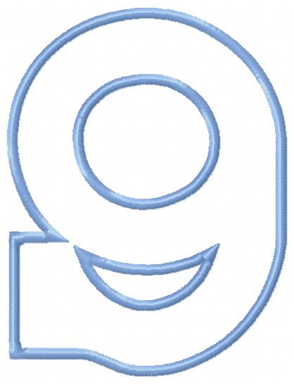 0-9 Numbers - Applique Embroidery