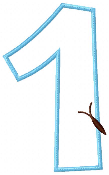 3D Butterfly Number One - Applique-Machine Embroidery Design