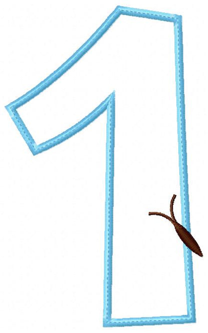 3D Butterfly Number One - Applique-Machine Embroidery Design