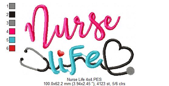 Nurse Life - Fill Stitch