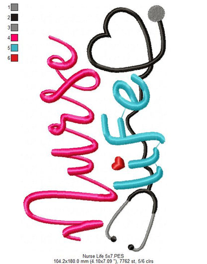 Nurse Life - Fill Stitch