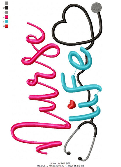 Nurse Life - Fill Stitch
