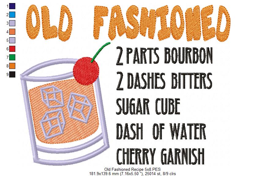 Old Fashioned Recipe - Applique Embroidery