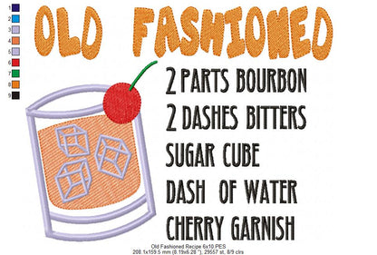 Old Fashioned Recipe - Applique Embroidery