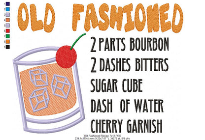 Old Fashioned Recipe - Applique Embroidery