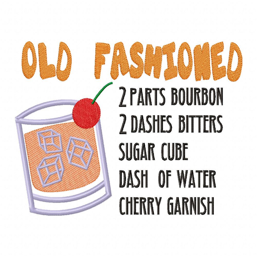 Cocktails Recipe Embroidery Collection - Applique - Set of 18 designs