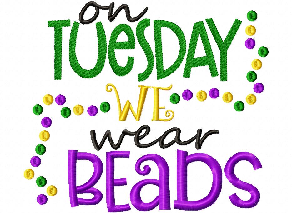 On Tuesday We Wear Beads - Fill Stitch