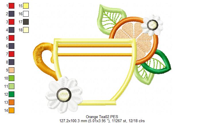 Orange Tea - Applique