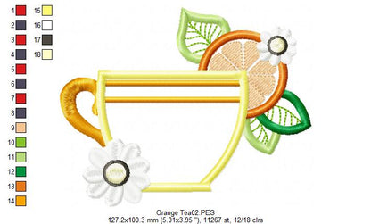 Orange Tea - Applique