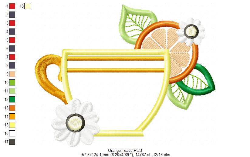 Orange Tea - Applique